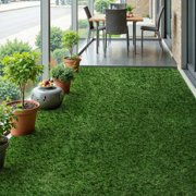Realistic Artificial Turf Grass, 5 FT X 12 FT Artificial Synthetic Fake Grass, 20MM Green Turf Rug Pet Dogs Lawn Mat with Drainage Holes for Indoor Outdoor Patio Garden Landscape