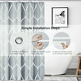 thumbnail image 7 of SIXLON Waterproof Polyester Shower Curtain 72x72 Gray with Hooks - Hotel, 7 of 7