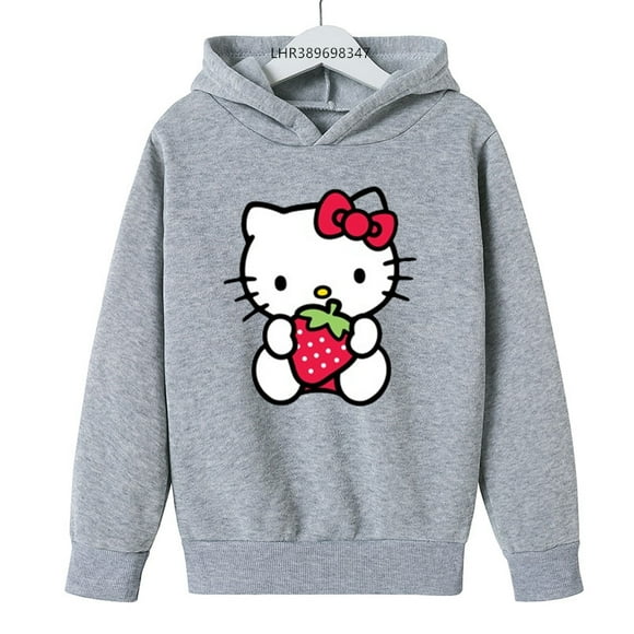 Hello Kitty cartoon Children&#039;s Hoodies Clothing 3-12 year Boy Girls Casual Toddle Spring Autumn Sweatshirr tops Coat 2024 ZR