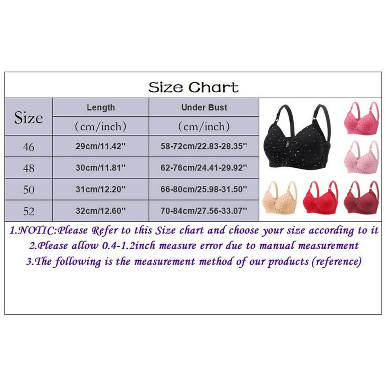 EHQJNJ Push up Bra Women'S Comfortable Large Medium and Old Age Comfortable  No Steel Ring Cotton Bra Push up Bra for Small Strapless