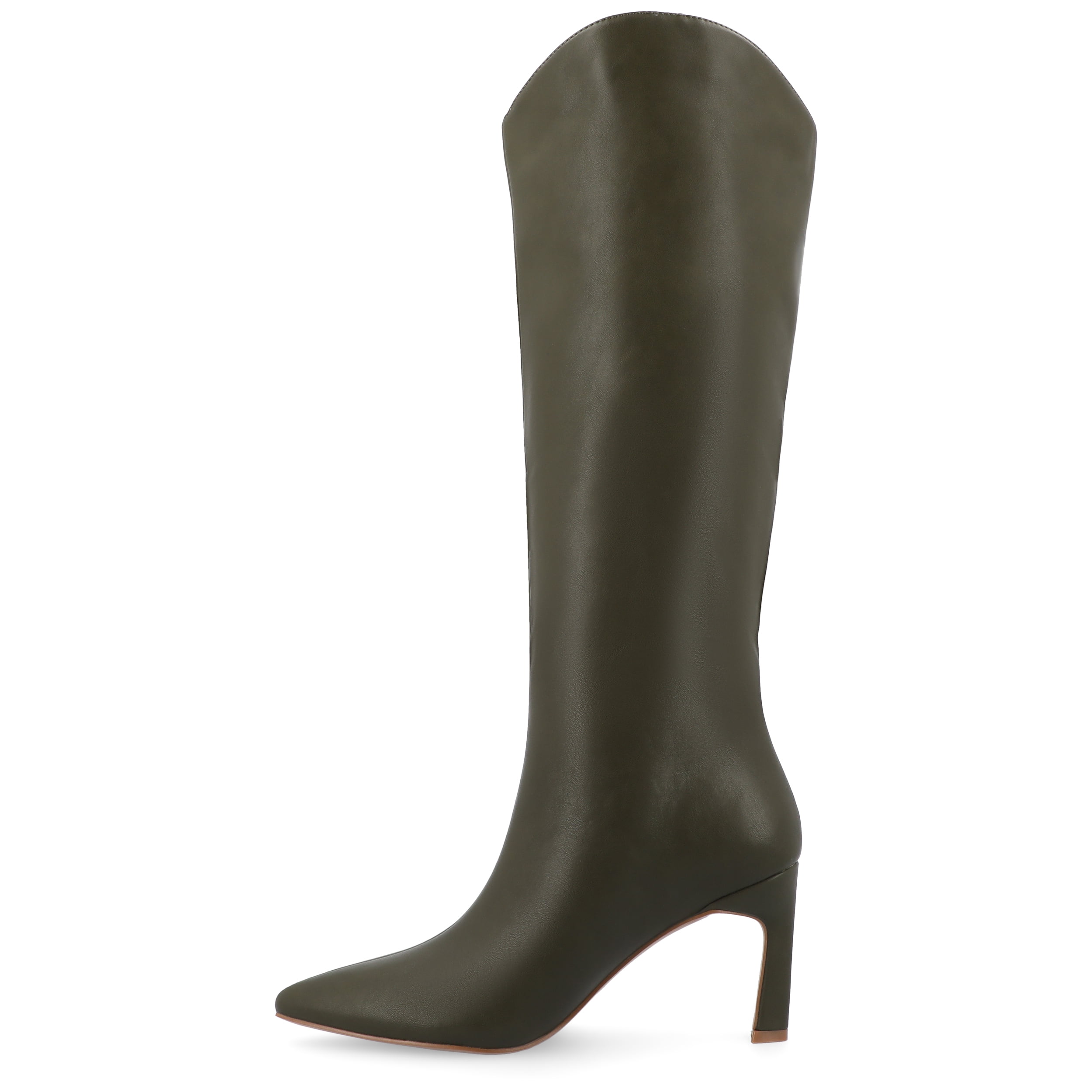 Journee Womens Rehela Tru Comfort Foam Wide Width Wide Calf Pull On Stiletto Heel Boots