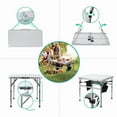 thumbnail image 5 of Square Camping Table, Portable Outdoor Table with Adjustable Height, Lightweight MDF, and Carry Handle for Camping & Picnics (60CM), 5 of 7