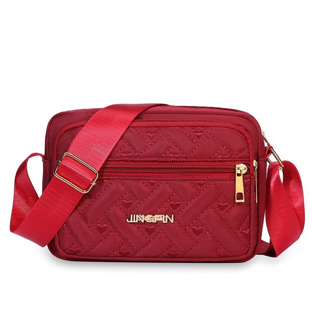 Bolso de mujer de tela Oxford con hilo de bordar a prueba de agua, bolso de hombro, bolso de madre de mediana edad, bolso de mensajero, bolso de tela informal para suegra, mochila estampada