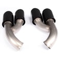 thumbnail image 4 of GTS Style Exhaust Tips Muffler Pipe For Porsche Cayenne V6 2015+ Titanium Black, 4 of 8
