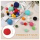 thumbnail image 2 of Uxcell 30 Pcs Bolas de Fieltro de Lana, Pompones de Fieltro de 0.8 Pulgadas para Manualidades, Pompones Hechos a Mano en Bulk, Pequeñas Bolas para Decoración de Arte y Manualidades en Guarderías, Rojo, 2 of 6