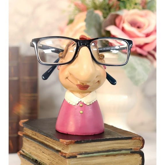 Dear Mom Mother In Pink Novelty Gift Whimsical Eyeglass Spectacle Holder Statue