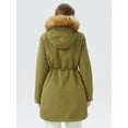 thumbnail image 2 of Orolay Women's Thicken Fleece Lined Parka Winter Coat Hooded Jacket with Removable Fur Collar, 2 of 5