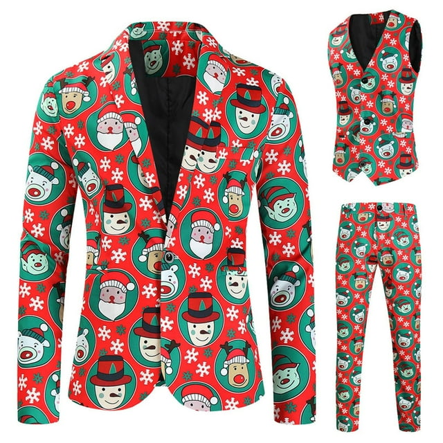 Ensemble de Costume Imprimé pour Hommes Élégant Tenue Formelle Deux Pièces avec Design Contemporain