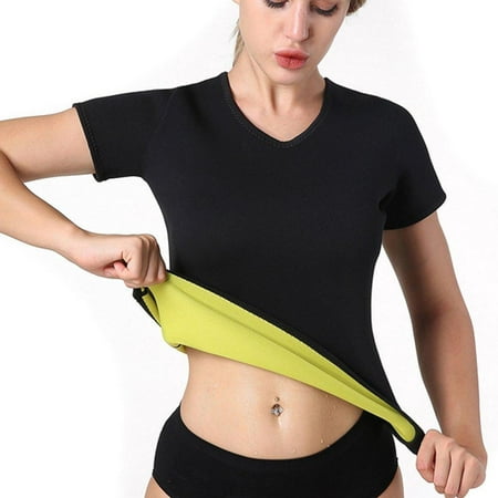 Women's Sauna Shirt Latex Waist Trainer Body Shaper Weight Loss Hot Sweat Fat Burning Slimming Sauna Vest Shapewear Tank