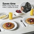 thumbnail image 3 of Hamilton Beach Double Belgian Waffle Maker with Removable Nonstick Grids, Rotating Waffle Iron, Black, 3 of 8