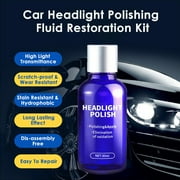 Car Ceramic Headlight Lens Restoration Repair Kit Polishing Cleaning Tools Kit