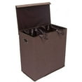 thumbnail image 4 of BirdRock Home Double Linen Laundry Hamper with Lid and Removable Liners - Brown, 4 of 6