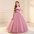 thumbnail image 2 of SJLDQY Flower Girls Maxi Dress Sleeveless Tulle Princess Dress Bridesmaid Wedding Pageant Party Formal Gowns, 2 of 6