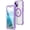 Purple, variant on For iPhone 15 Waterproof Case, [IP68 Underwater Dustproof][Built-in Screen][15FT Military Shockproof], 360 Full Body Sealed Protection Cover Magnetic Frosted Phone Case, 6.1" Purple