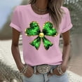 thumbnail image 2 of FRSASU T-Shirt de la Saint-Patrick pour Femmes, Imprimé Amusant, Grande Taille, Manches Courtes, Col Rond, Tendance, Rose, P(S), 2 of 5