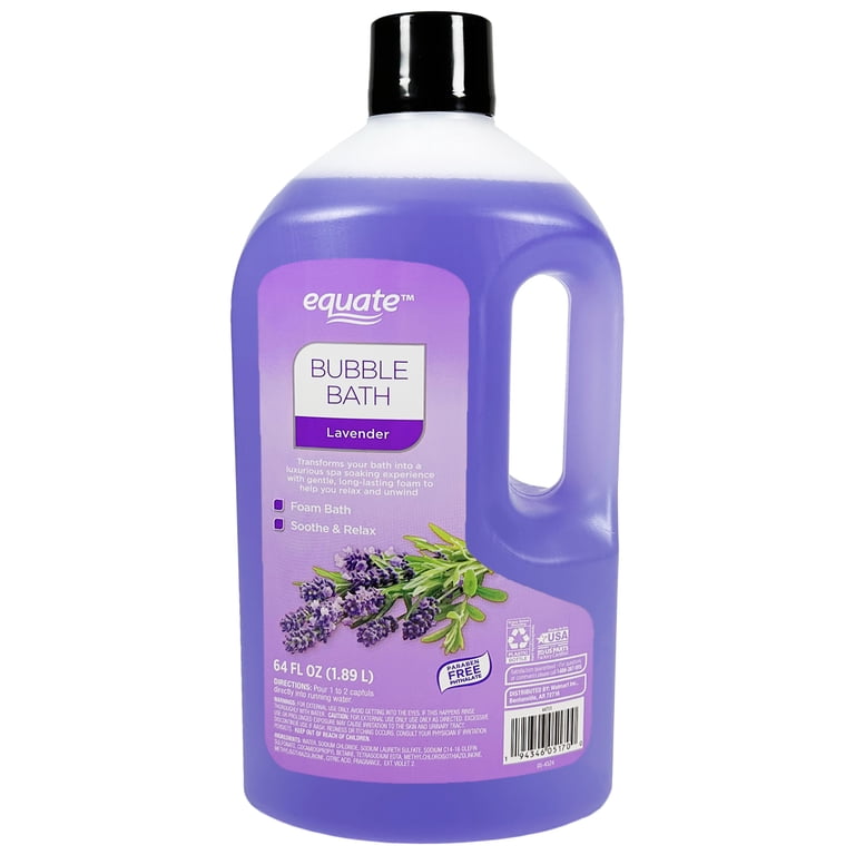 Equate Lavender Bubble Bath, 2-Pack 64 fl oz photo 2
