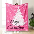 thumbnail image 1 of Harpily Couvertures de Noël Flocons de Neige Rouges et Blancs Rennes Confort Couverture de Noël Chaude et Confortable Décoration de Maison d'Hiver, 1 of 4