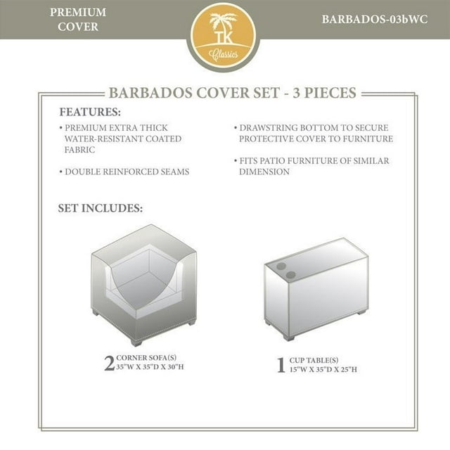 TKC Barbados 3 Pièces Couverture Tous Temps en Beige