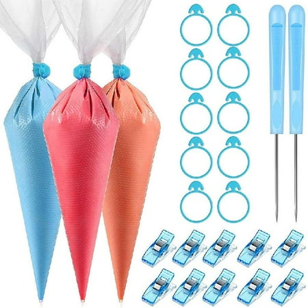 

HESITONE Icing Bag with Bag Ties Decorating Bags for Baking Cupcakes Cookies Supplies
