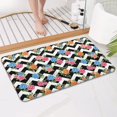 thumbnail image 4 of Pioneer Flower Floral Print Pattern Bathroom Rugs Mat, Non Slip Microfiber Bathroom Rug with Rubber Backing, Soft Mats for Bathroom Floor Tub Shower, 17"x30", 4 of 5