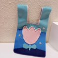 thumbnail image 5 of Bolso de mano para mujer con estampado de diseñador y degradado, bolso de punto con perlas, nuevo bolso de mano de alta calidad 2023, bolso de playa de verano, 5 of 5