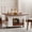 Walnut,White, variant on Coffee Table, Modern Side Table With Foldable Top 4 Casters And Multi Tier Storage, Space Saving Furniture For Living Room, White Walnut