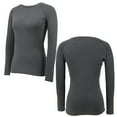 thumbnail image 6 of YUSHOW Womens Compression Shirts Long Sleeve Workout Top Sports Baselayer 3 Pack,Black+Gray+White,S, 6 of 8
