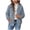 Light Blue, variant on Wutalume Women's Plush Jacket, Casual Solid Color Hooded Drawstring Jacket, Jacquard Design for Fall and Winter, Soft and Warm, Perfect for Relaxed Fit and Comfort,Beige L