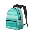 thumbnail image 2 of Vsdgher Teal Turquoise Print Unisex Large Capacity Bookbag Schoolbag Casual Daypack for High School/College/Teens/Travel/Work, 2 of 8