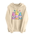 thumbnail image 2 of Nmnitkp Hoodies for Women Easter print Oversized Sweatshirt Graphic Hoodies Casual Long Sleeve Loose Pullover Tops with Kangaroo Pocket Khaki,2XL, 2 of 4