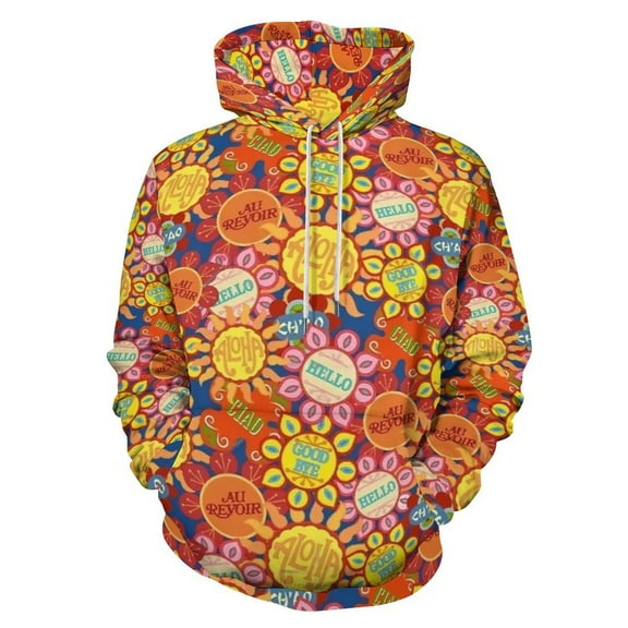 It's A Small World Flowers Oversized Hoodies for Women Pullover Womens Clothes with Pocket Mens Ultimate Pullover Hoodie Sweatshirt S-6XL