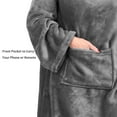 thumbnail image 4 of Catalonia Wearable TV Blanket with Sleeves Arms & Feet pockets for Adult Micro Plush Fleece Large Wrap Throw Robe 75 x 5, 4 of 8