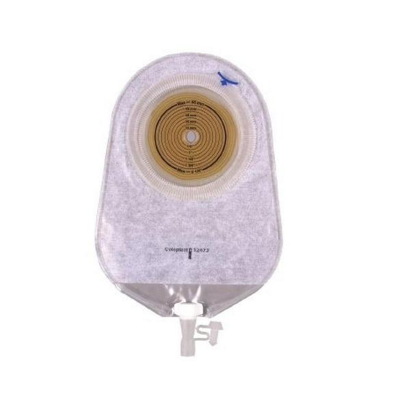 Assura Urostomy Pouch, One-Piece System, 10-3/4 Inch Length, 1-1/4 Inch Stoma, Convex, Pre-Cut, Standard Wear, Transparent, Drainable, 10 Count