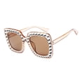 thumbnail image 2 of VLOOCKLW Womens Crystal Oversized Sunglasses Square Diamond Gem Decor Retro Rectangle Eyewear Vintage Glasses UV, 2 of 2