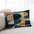 thumbnail image 2 of Turquoise Orange Throw Pillow Cover 16 x 24 Inch Decorative Pillow Cover Geometric Abstract Art Lumbar Pillowcase Seasonal Rectangle Cushion Case for Couch Sofa Bed Living Room, 2 of 7
