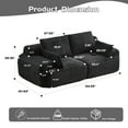 thumbnail image 2 of SOULART 84.25" Cloud Couch, Black Modern Modular Loveseat Sofa with Memory Foam & Corduroy Fabric, Pet-Friendly, No Assembly Required, 2 of 9