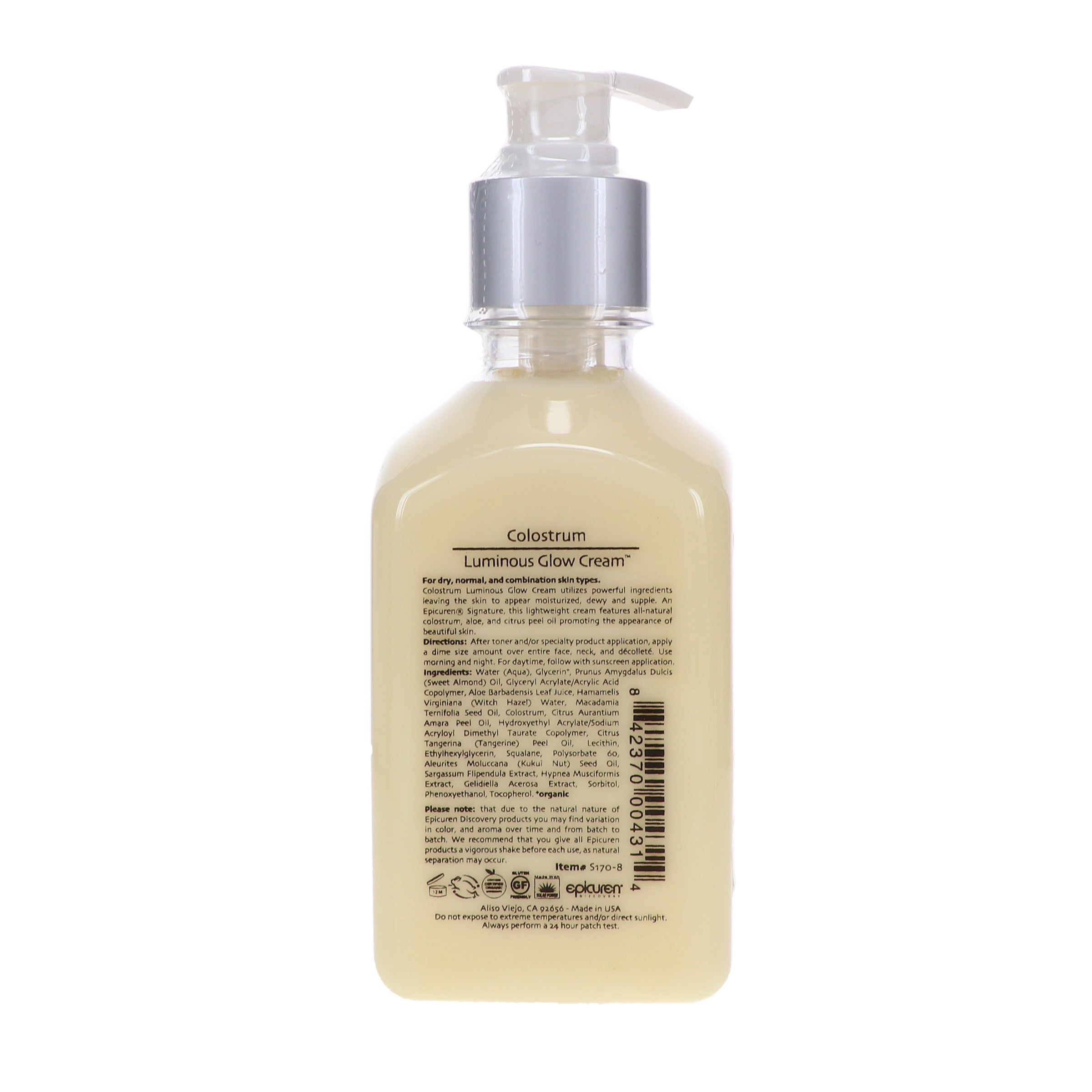 Epicuren Discovery Colostrum Luminous Glow Cream 8 oz