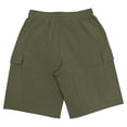 thumbnail image 4 of Lumtrix Mens Linen Shorts Casual Summer Beach Cargo Shorts Elastic Waist Drawstring Pants with Multiple Pockets Army Green 2XL, 4 of 4