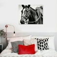 thumbnail image 5 of Creowell  Black and White Cowboy Canvas Prints American West Rodeo Wall Art Painting Rope Horse Legs Picture on Canvas for Office Living Room Bedroom Wall Decor Framed Ready to Hang  16x12in, 5 of 6