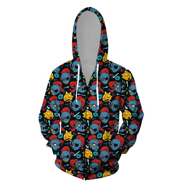 Under The Legend Of Undertale Skull Brothers 3D Printed Zipper Sweater Game Peripheral Hoodie Jacket
