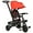 Rouge, variante sur Qaba Tricycle pour Bébé 4 en 1 Tricycle avec Siège Réversible à Angle Ajustable Poignée Amovible Auvent Main Courante Ceinture Rangement Repose-Pieds Frein Embrayage pour 1-5 Ans Noir