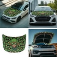 thumbnail image 7 of Yuyamidu Highland Cow Car Hood Cover Protector Green Leaf Exterior Rear View Accessories Decor 3pcs St. Patrick's Day Vehicle Side View Mirror Covers with Car Bonnet Banner for Sedans, 7 of 7