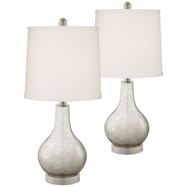 360 Lighting Ledger Modern Accent Table Lamps Set of 2 with USB