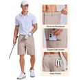 thumbnail image 4 of COOFANDY Men' Casual Shorts 9" Lightweight 4 Pockets Stretch Quick-Dry Summer Shorts for Golf Hiking, 4 of 6