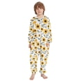 thumbnail image 2 of Sunflower Pattern One Piece Pajamas Soft Jumpsuit Cozy Sleep and Play Romper Zipper and Pockets 7T-8T, 2 of 8