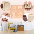 thumbnail image 1 of Protectores de piso para patas de sillas, diseño de dos tonos marrón Fundas para pies de mesa Minimalismo Tapas para patas de sillas de silicona para pisos de madera dura o baldosas Alfombra (sq ZefeiWu 8390611246075, 1 of 1