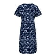 thumbnail image 5 of LYXSSBYX Casual Dresses for Women under $15 Fashion Women Summer Printing Causal V-Neck Button Short Sleeve Vacation Pockets Dress, 5 of 5