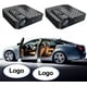 thumbnail image 1 of 2 proyectores LED inalámbricos con logotipo personalizado para puerta de coche, luces de cortesía de bienvenida, luces LED con diseño de fibra de carbono., 1 of 5