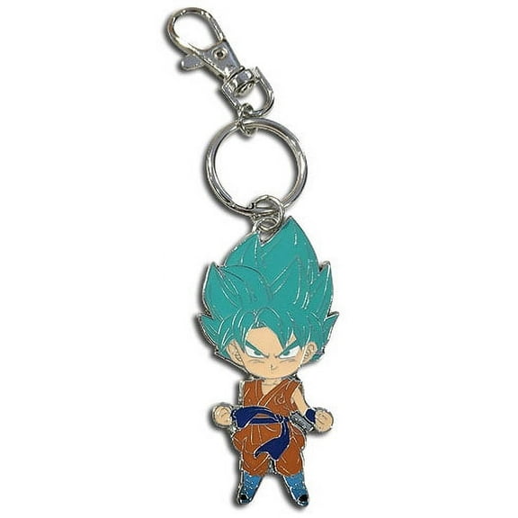Key Chain - Dragon Ball Super - SD Ssgss Goku Metal New Licensed ge48163
