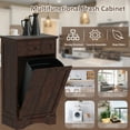 thumbnail image 3 of HARIPUL 13 Gallon Trash Cabinet for Kitchen, Laundry Hamper Pet Proof Hidden Trash Can Cabinet,Brown, 3 of 8